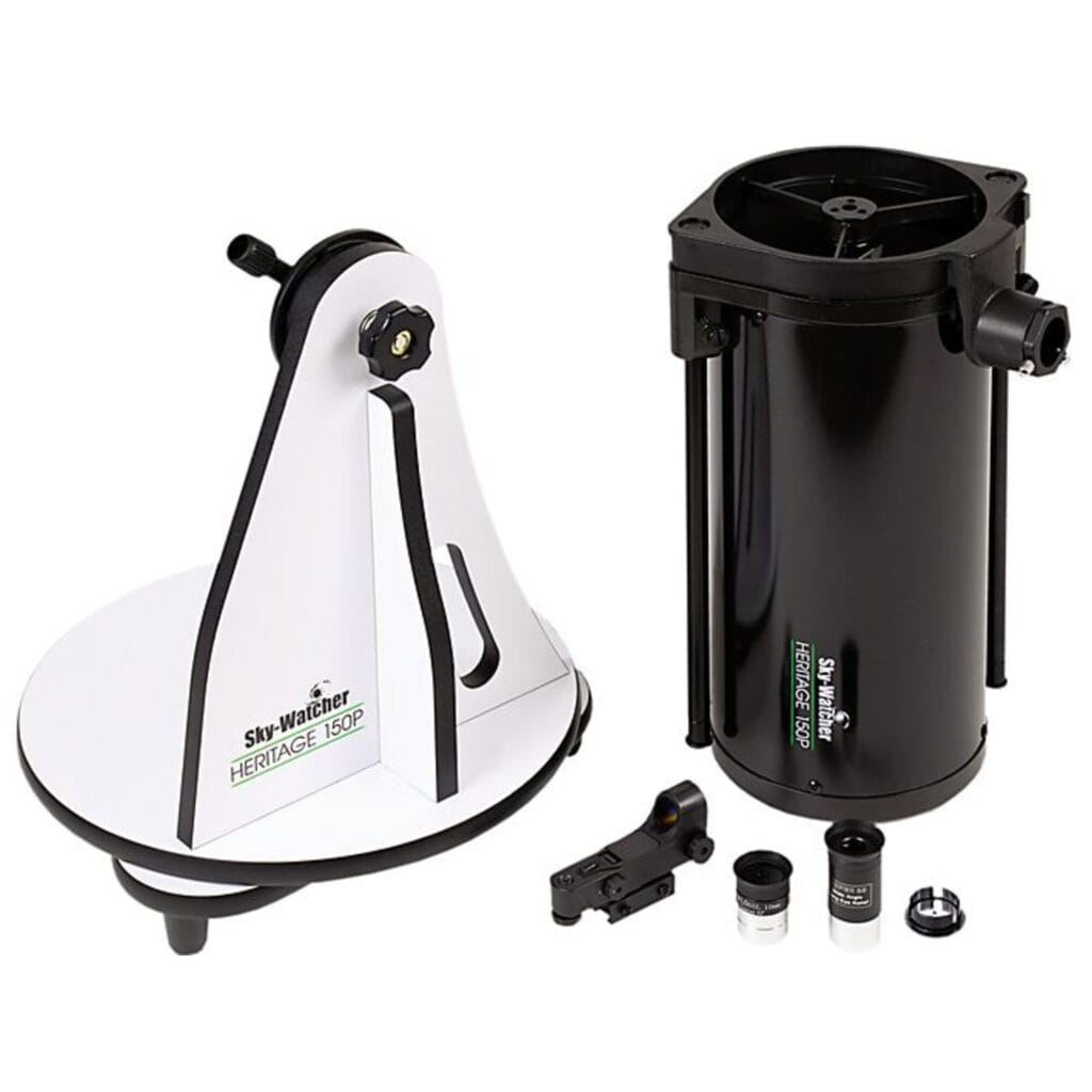 Skywatcher Dobson telescoop N 150 750 Heritage FlexTube DOB 3 Telescoop.nl - Alles voor sterrenkijken & natuurwaarneming