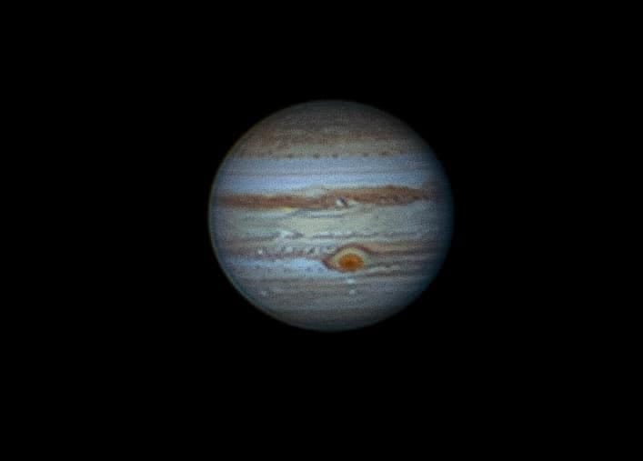 jupiter door een telescoop