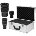 Omegon Oculairset in aluminium koffer – 32 mm SWA, 16 mm Flatfield en 6 mm Cronus