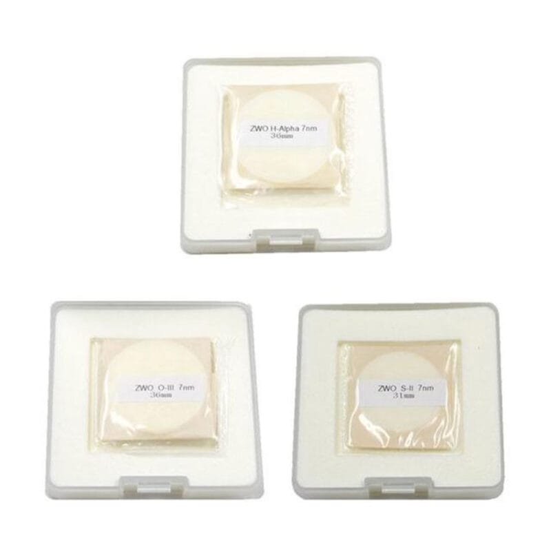 ZWO H-Alpha SII OIII filterset 36 mm losse filters