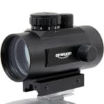 Omegon-LED-zoeker-met-flitsschoenadapter-voor-DSLR Omegon Red Dot Finder voor DSLR flitsschoen