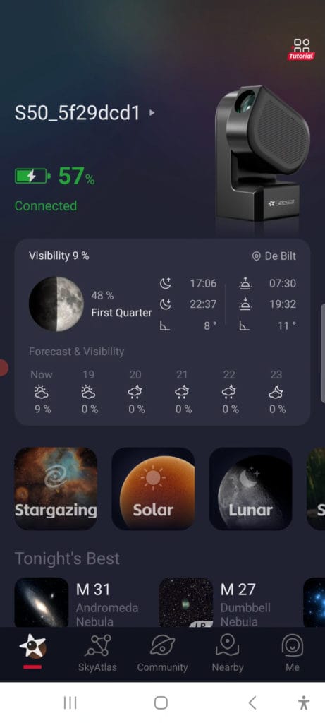 seestar s50 setup 5 Telescoop.nl - Alles voor sterrenkijken & natuurwaarneming