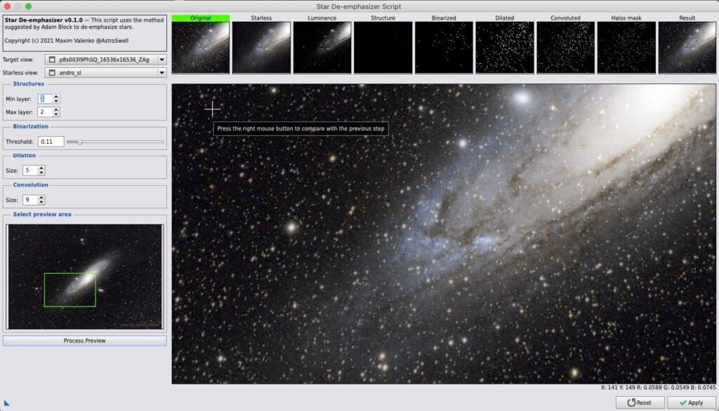 Astrofotografie software uitleg - workflows & instructies 1 sterren verwijderen sterren verwijderen Telescoop.nl - Alles voor sterrenkijken & natuurwaarneming