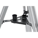 Bresser 102/600 EQ-3 AT-3 close-up van montering met fijnafstellingsknoppen en tegengewicht