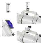 Bresser AC 102 1000 EXOS-2 Telescoop Messier GoTo SET (8) Bresser AC 102/1000 EXOS-2 close-up van de 102 mm achromatische lens met vaste dauwkap