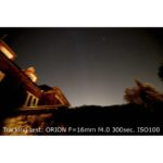 Bresser Cameramontering (3) Bresser Cameramontering trackingtest van sterrenbeeld Orion met 16 mm lens op ISO100