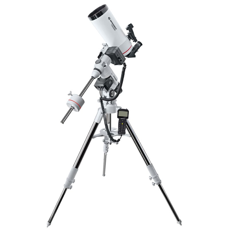 Bresser MC 100/1400 EXOS-2 Telescoop Maksutov Messier GoTo 2 Bresser MC 100 1400 EXOS 2 Telescoop Maksutov Messier GoTo 2 Bresser MC 100/1400 EXOS-2 volledig opgebouwd telescoopsysteem met statief en aangesloten GoTo-module