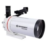 Bresser MC 90 1250 Telescoop Maksutov Messier OTA (3) Bresser MC 90/1250 met 90° vouwspiegel en SP 26 mm oculair gemonteerd