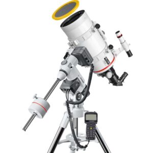 Bresser MC 152/1900 EXOS-2 Telescoop Maksutov Messier Hexafoc GoTo volledig gemonteerd op EXOS-2 equatoriale montering met statief en 6×30 zoeker