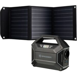 Bresser Mobile Power Station met opgevouwen 40W zonnelader en draagbare batterij