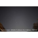Bresser Montering Set trackingtest met 16 mm lens van Orion sterrenbeeld bij 300 seconden belichting