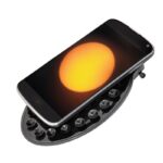 Bresser N 76 350 Telescoop Solarix AZ (3) Bresser N 76/350 Solarix AZ smartphone-adapter bevestigd op oculairhouder met smartphone