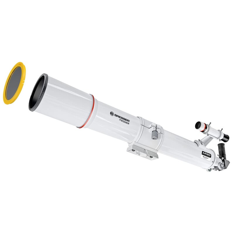 Bresser AC 90/900 Telescoop Messier OTA 1 Bresser Telescoop AC 90 900 Messier OTA 2 Bresser AC 90/900 optische buis met SP 26 mm Super Plössl-oculair en 6×30 optische zoeker